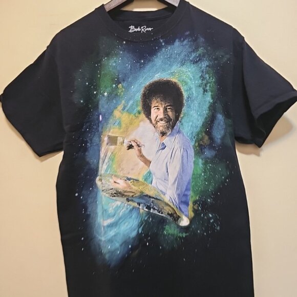 Bob Ross Joy Of Painting Licensed Mens Size Medium T-shirt Black - Picture 1 of 3